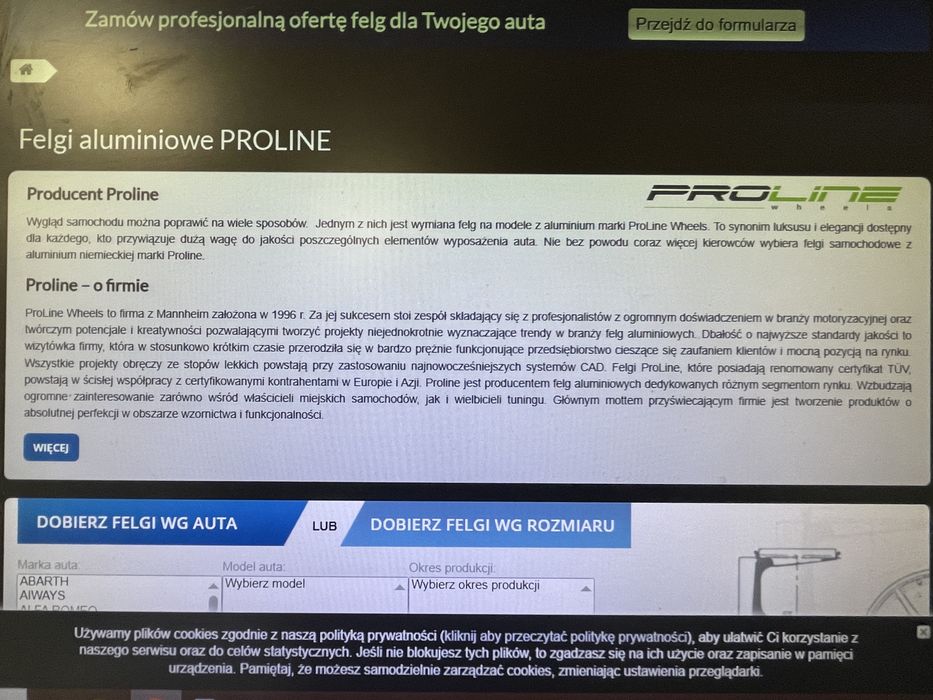 Nowe Felgi Alufelgi 5x112 19” 8.5j ET37 66,6 PROLINE A611 GERMANY