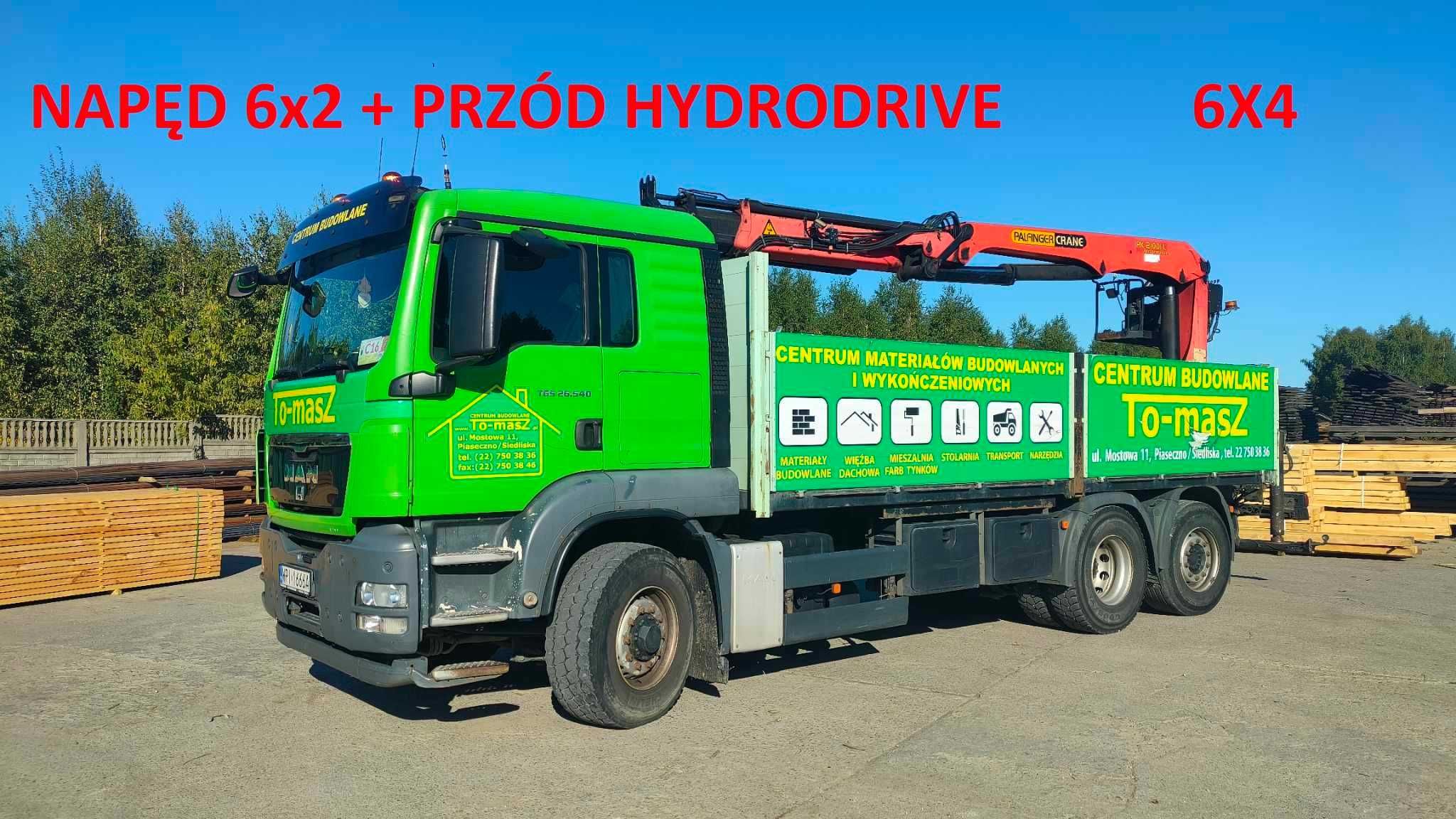 Man TGS 26.540* 6x4 Hydrodrive *Skrzynia 6,50m* HDS Palfinger 21001L-3