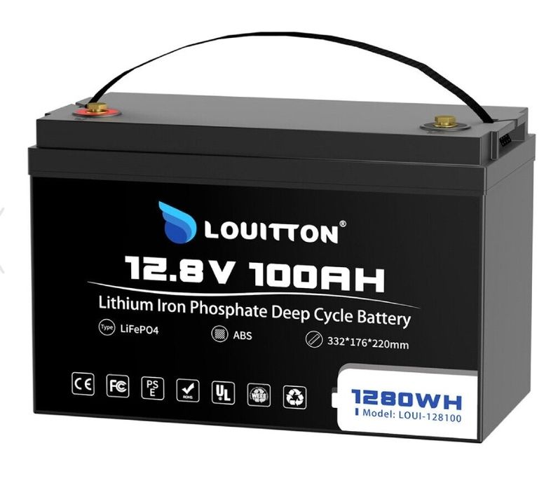 Акумулятор для ДБЖ/інвертора Louitton LiFePO4 12.8V 100Ah. Гарантія!