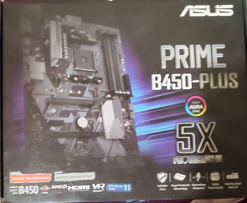 Материнская плата asus prime b450 plus am4