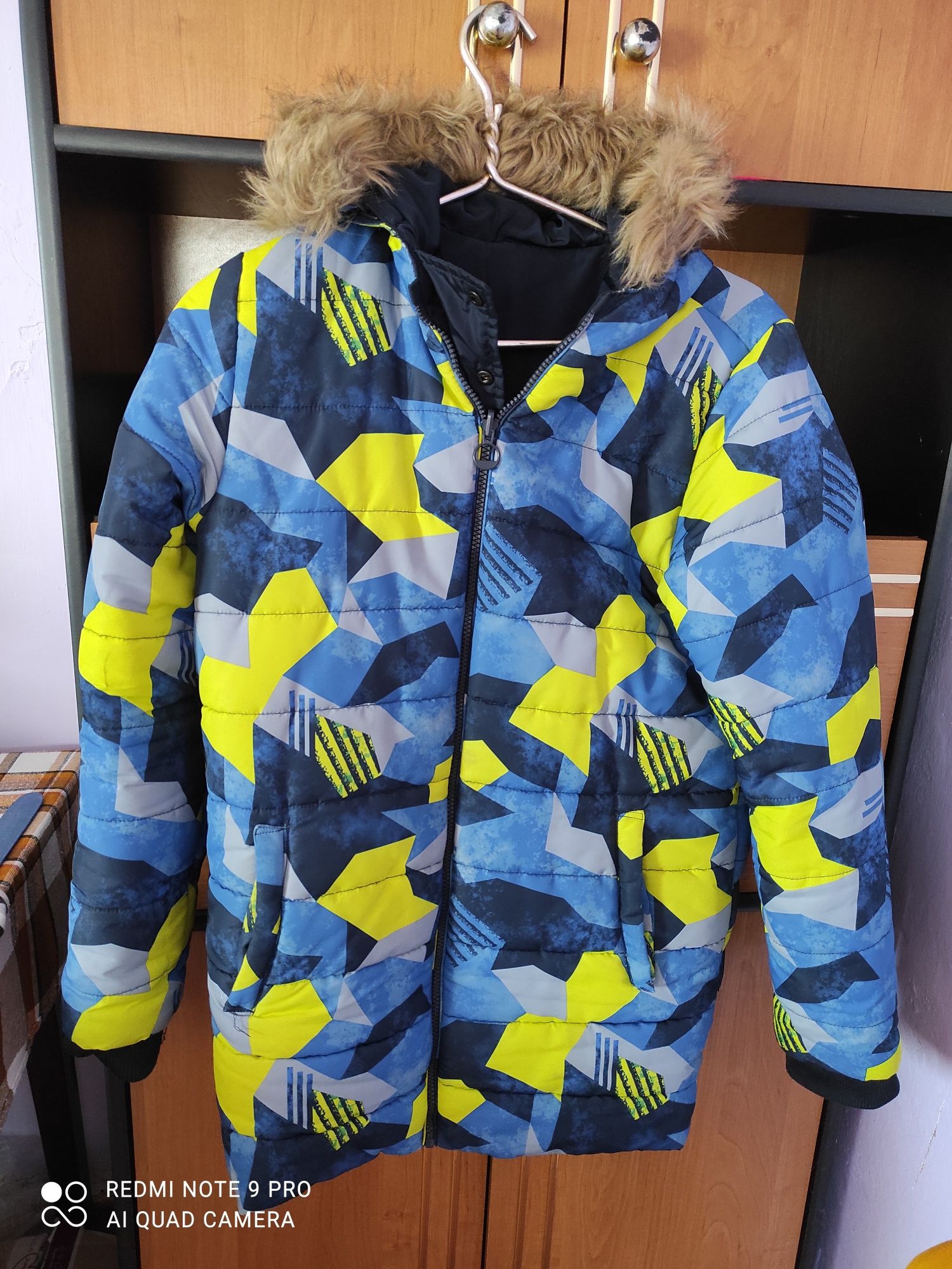 Двостороння зимова куртка- парка,куртка підліткова