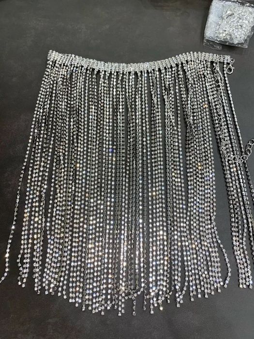 Юбка пояс из страз блестящая камни