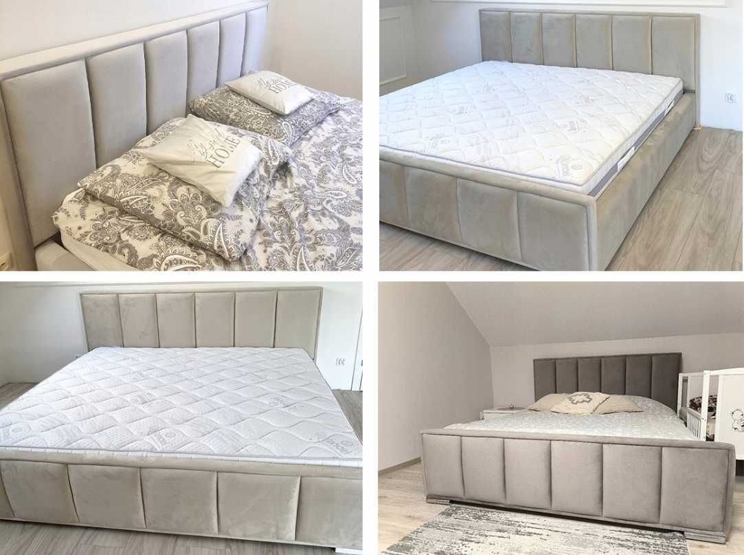 NOWE Łóżko WIELE WYMIARÓW 160x200 Zagłowia FANCY + pojemnik + stelaż
