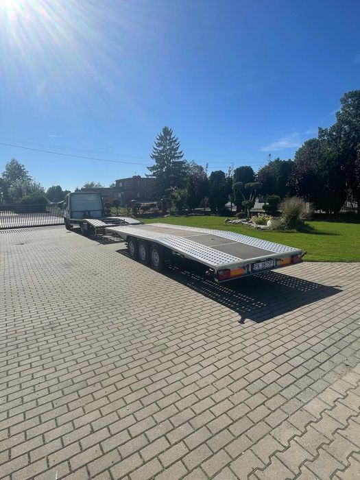Wynajem autolawety z lawetą o ładowność 2600kg długa 6 m,kategoria B+E