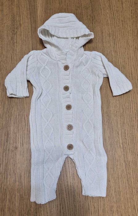 022 U rampers nr 2 komplet 2 szt pleciony kremowy tygrysek h&m 50-56