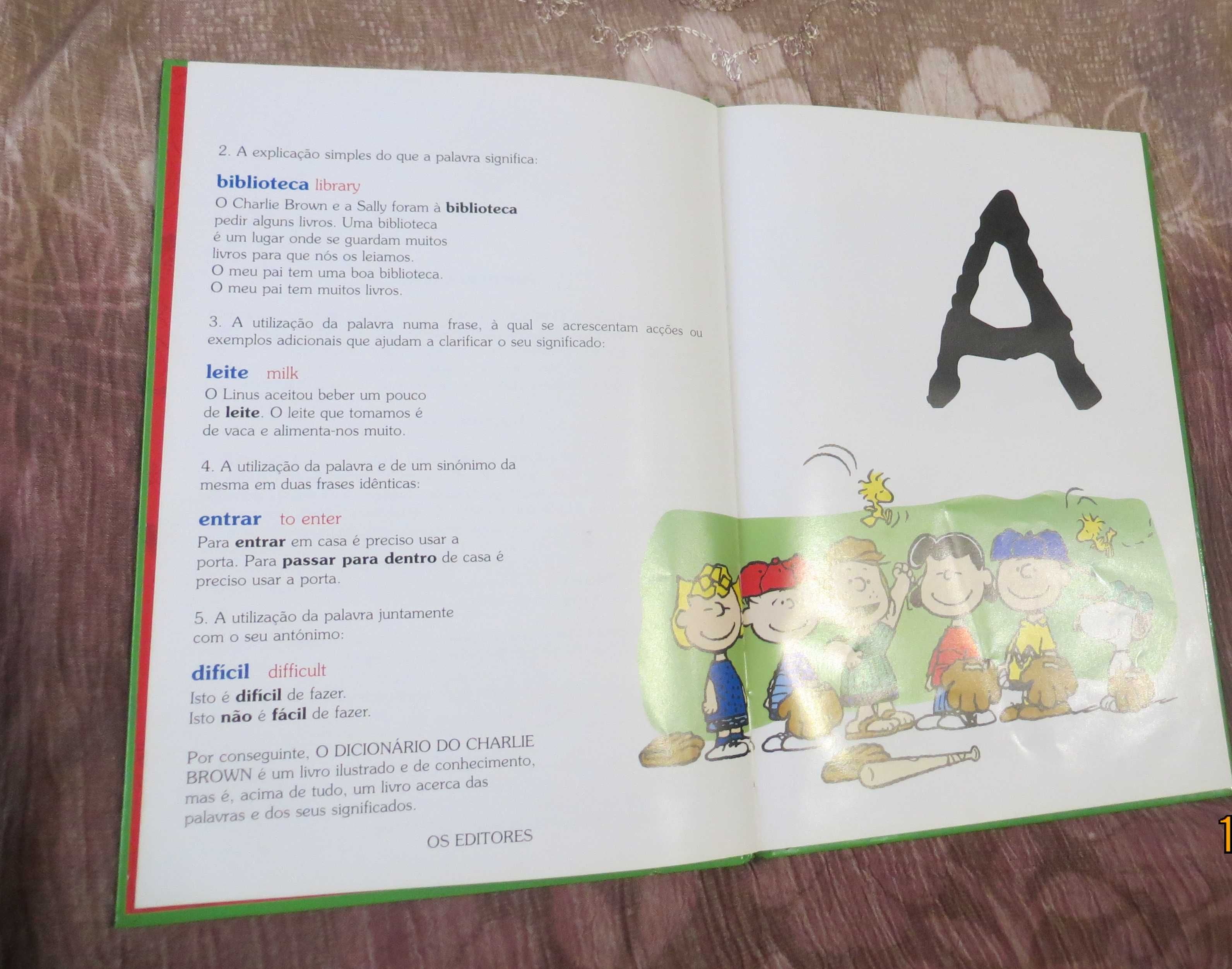 Livro Dicionário Ilustrado Charlie Brown - Começar a aprender Inglês