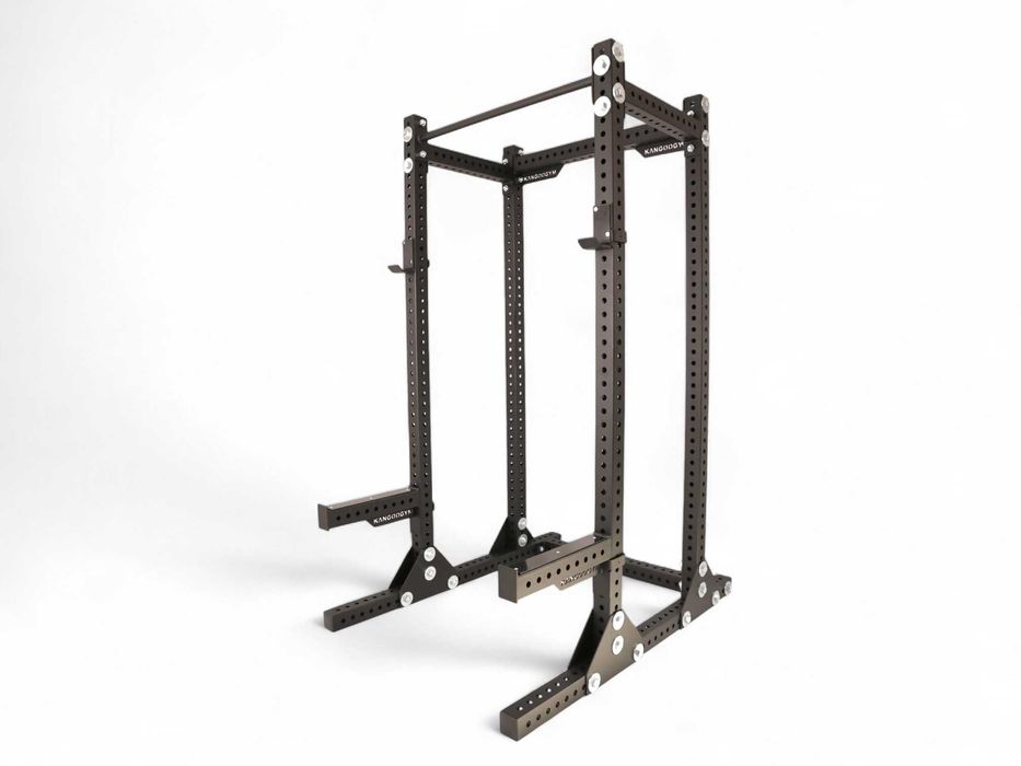 HALF RACK 80x80x3 + haki na sztangę + belki asekuracyjne / klatka