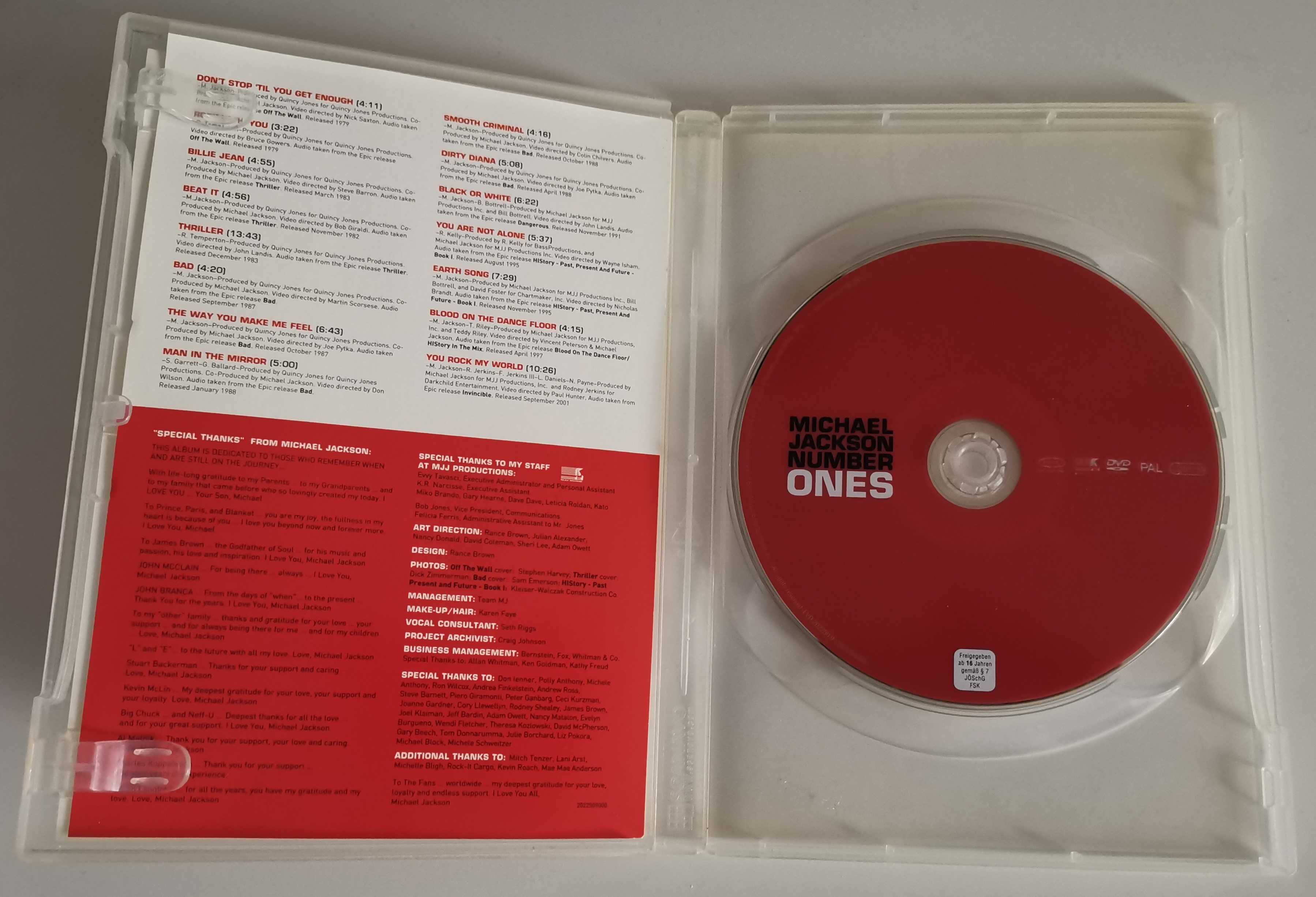 Michael Jackson – Number Ones, DVD