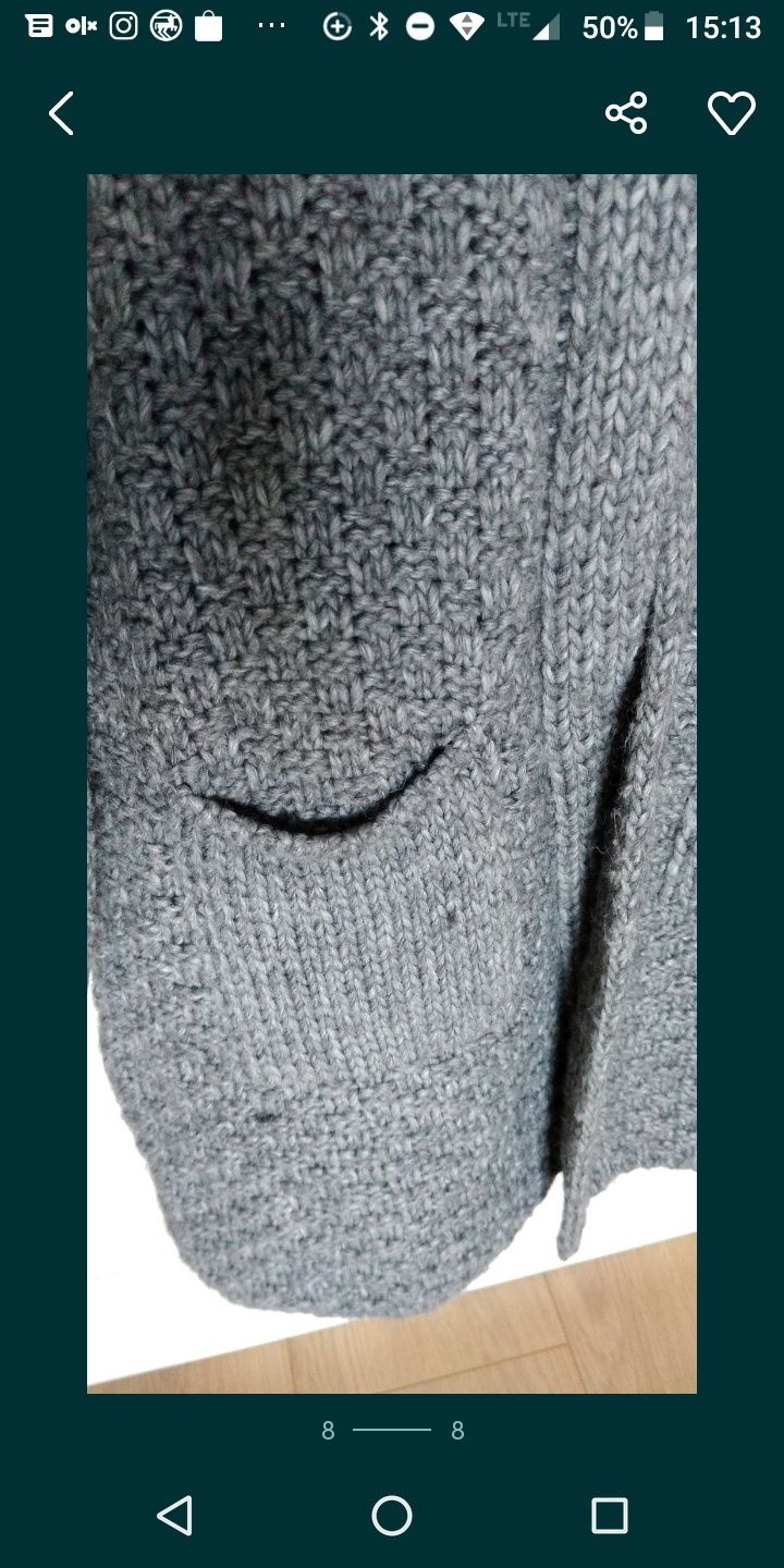 Rinascimento sweter płaszcz swetrowy wełniany wełna IDEALNY STAN