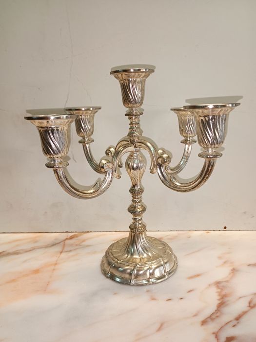 Candelabro / castiçal cinco lumes fabricado na Alemanha Ocidental pela