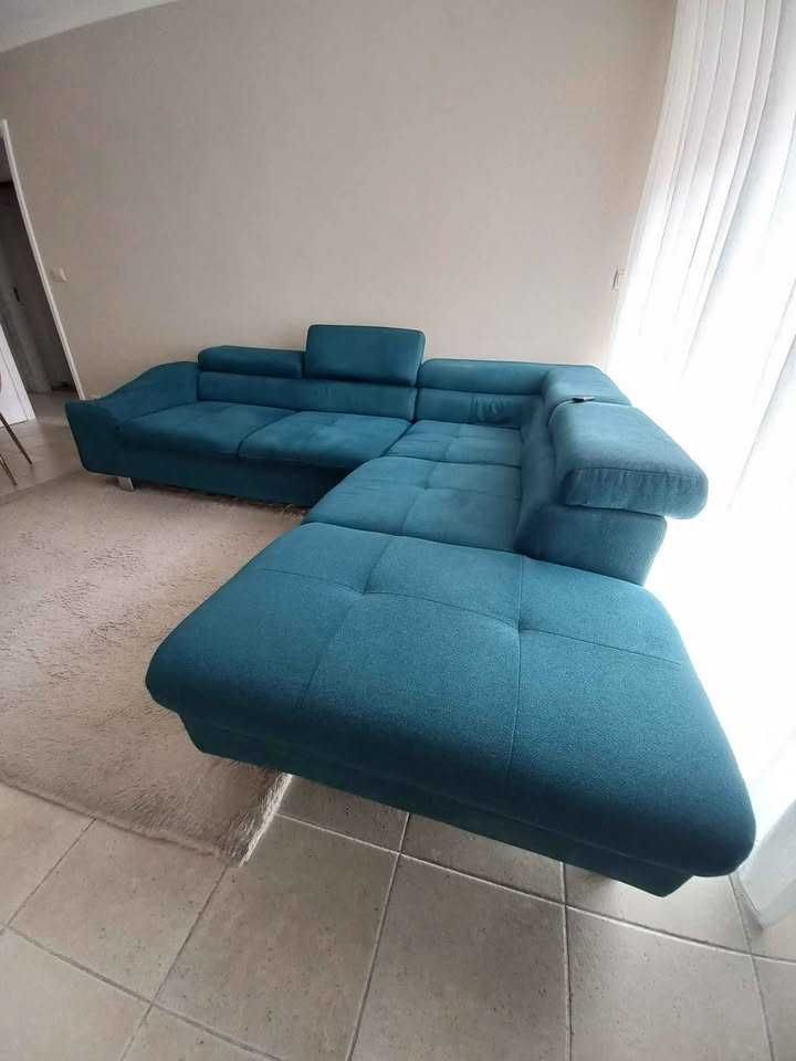 Sofa chaise longue azul