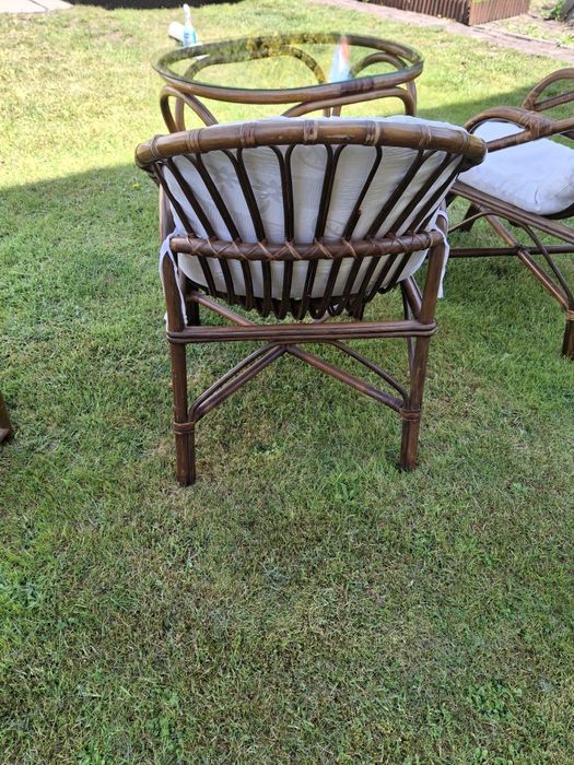 Zestaw ratanowy z poduszkami