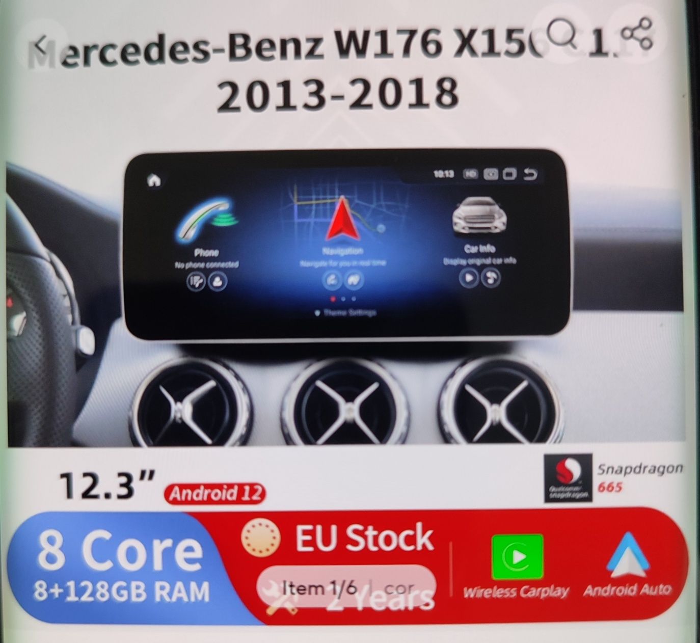 Ecrã tátil Mercedes