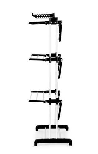 Zestaw Suszarka Na Pranie Pionowa Z Kółkami Składana Do Domy Tarasu B