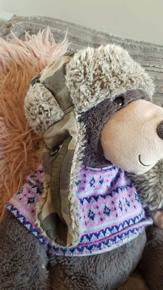Czapka  H&M uszatka pilotka moro bóbr