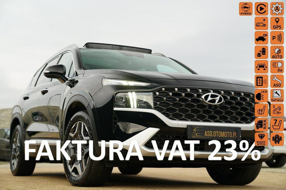 Hyundai Santa Fe FUL LED panorama skóra kamery wentylacja parktronik 7 os.TOTALNY MAX