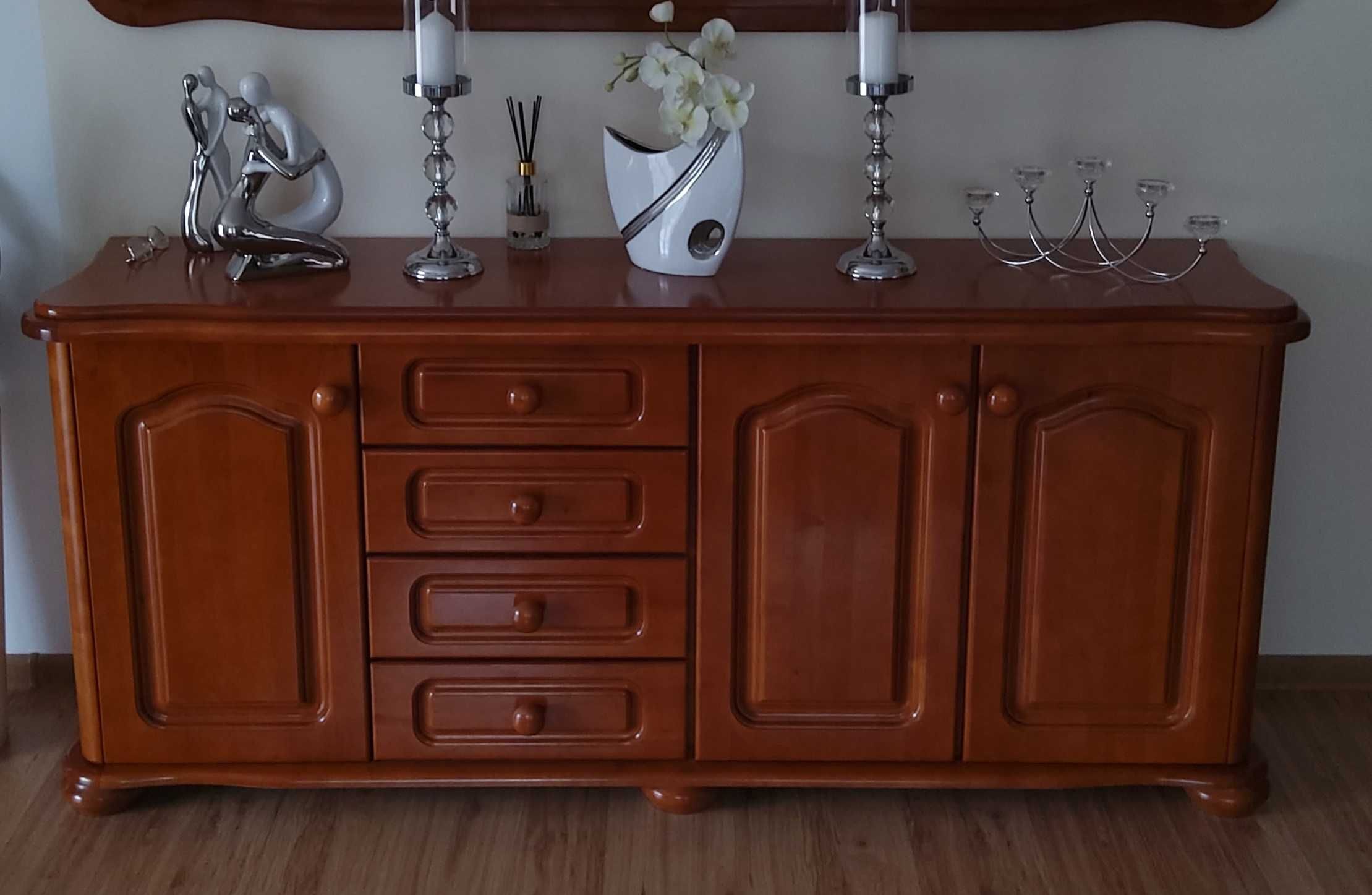 Komplet Eleganckich Mebli Drewnianych Do Salonu Swalen Stan BDB!