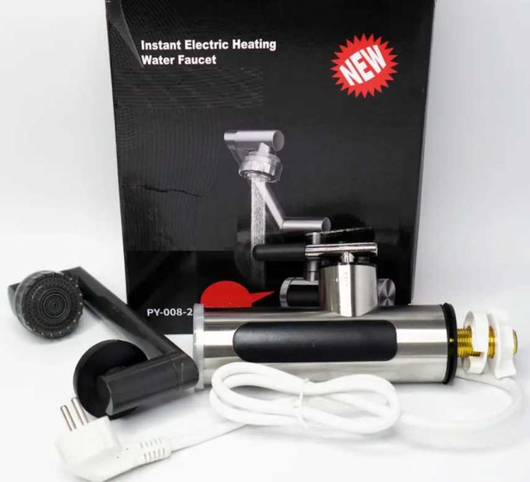 Проточный водонагреватель смеситель бойлер кран дисплей режимы струй