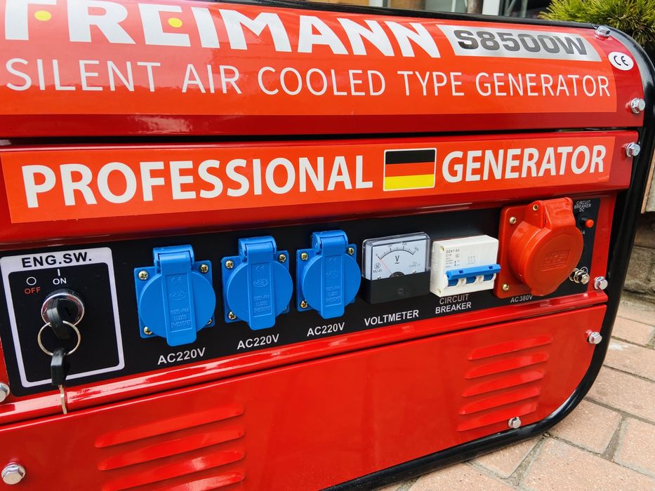 Nowy agregat prądotwórczy trójfazowy Freimann 6,5kW s8500  230v 380v