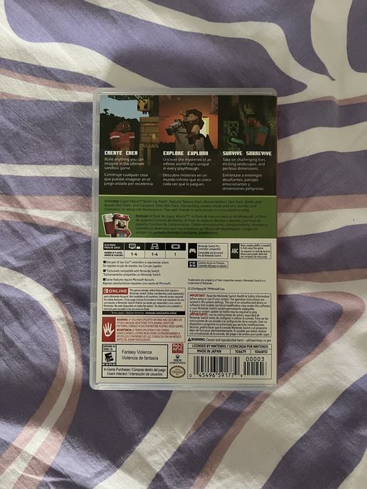 Minecraft nintendo switch картридж