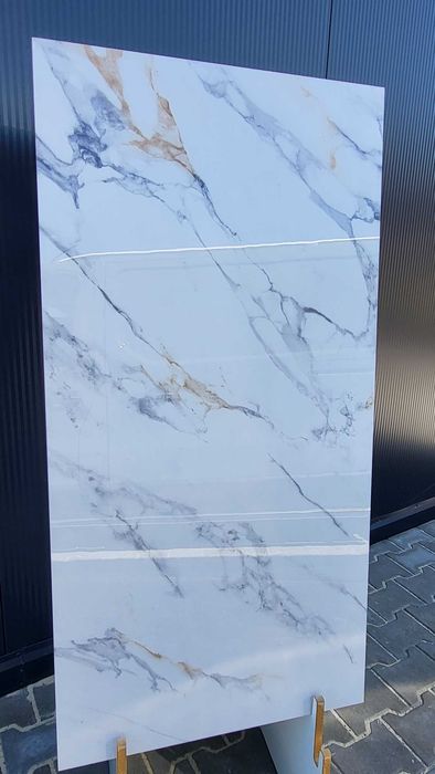 Płytki podłogowe ścienne gres poler Carrara Multi  60x120 Gat. 1
