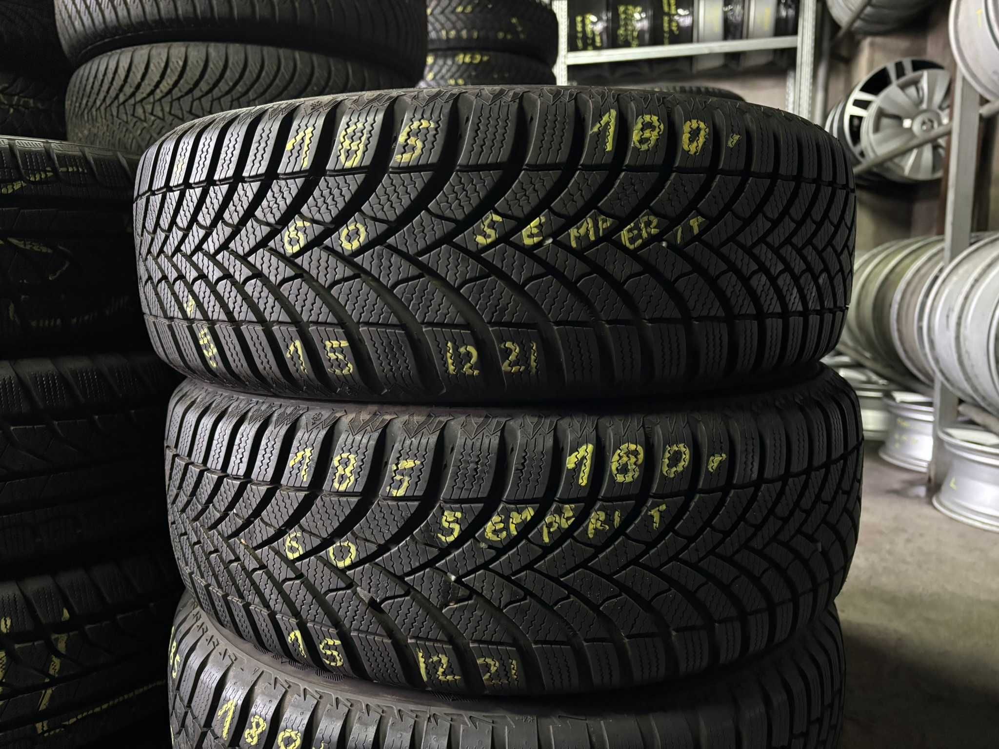 2X Opony Zimowe 185/60R15 84T SEMPERIT SPEED-GRIP 5 8MM 2022R Całe!