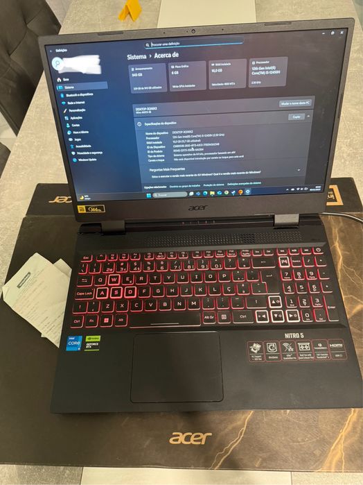 Portátil Gaming ACER Nitro 5 AN515 RTX 4050 c/garantia