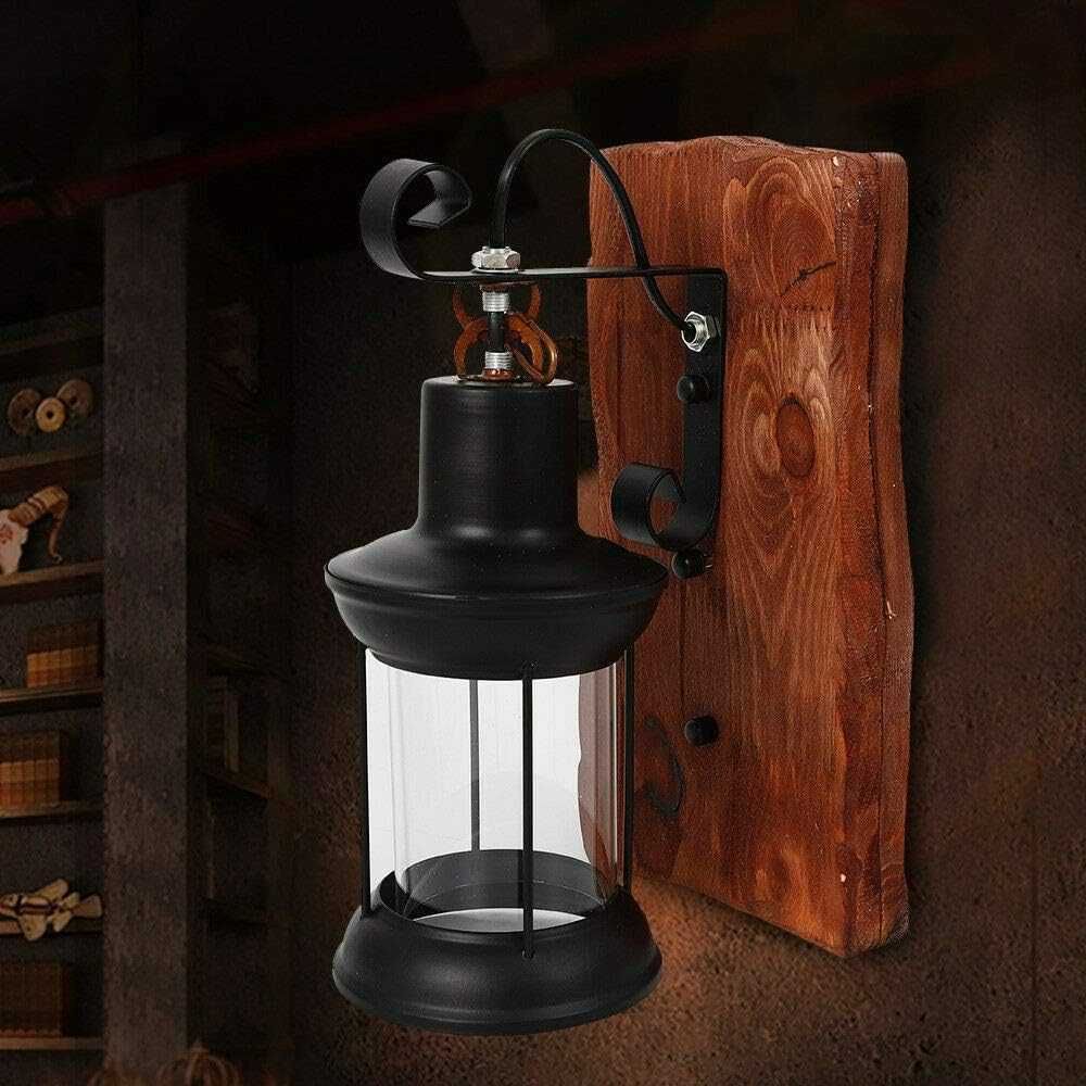 Kinkiet czarny  lampa zewnętrzna E 27 retro vintage kinkiet czarny