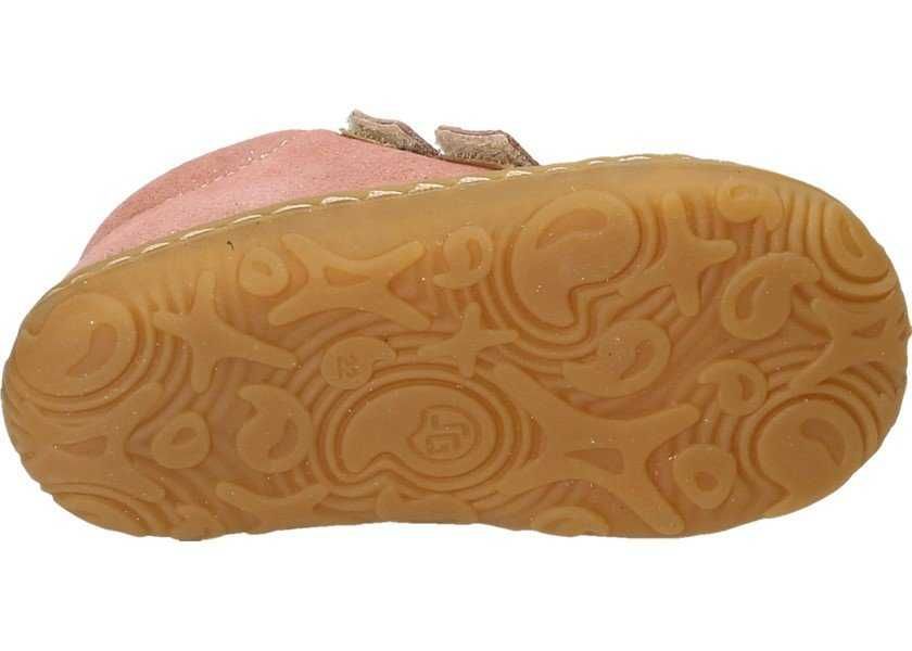 Trzewiki dziecięce r.18 Mido salmon brokat