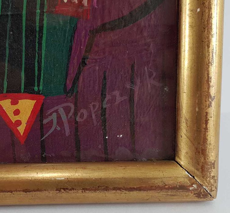 Obraz olejny, sygnowany w dolnym prawym rogu J. Popczyk