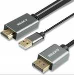 AXFEE Adapter HDMI na DisplayPort, 1,8 m 4K