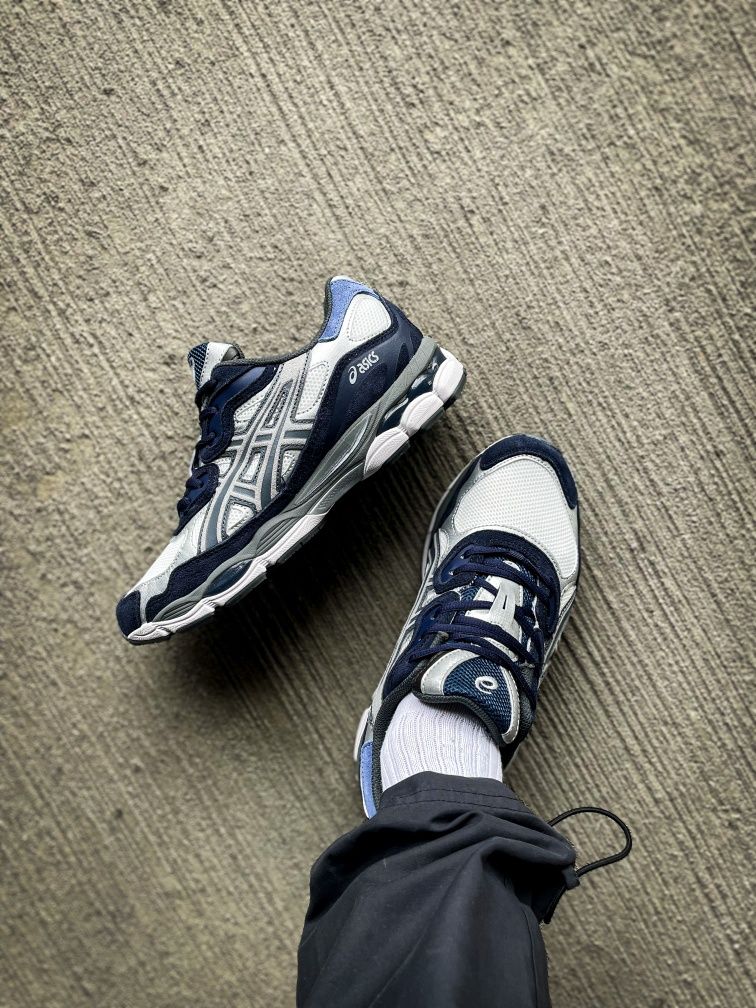 Кросівки чоловічі Asics Gel NYC Navy Steel та White Steel Grey