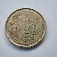 Moeda MALTA 2008 20 cêntimos
