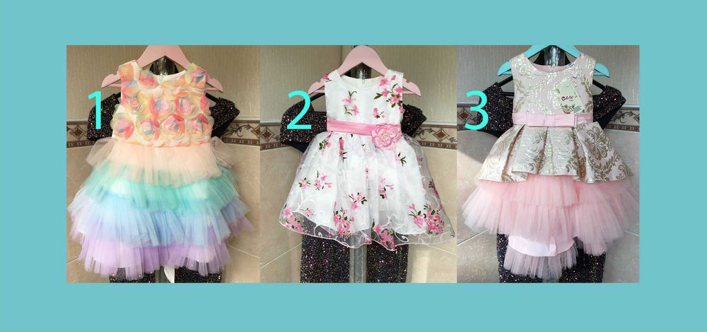 Нові Святкові дитячі сукні з натуральною підкладкою.