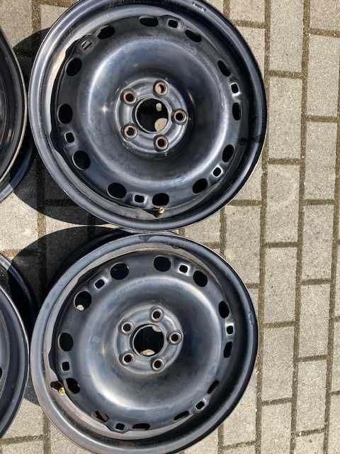 Felgi stalowe VW Polo Fabia Ibiza 15 cali 5x100 et43 6x15 57,1 komplet