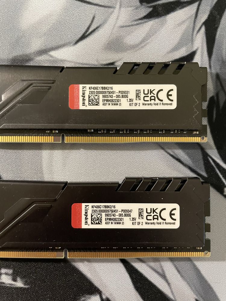 Kingston DDR4 16GB (2x8GB) 3600Mhz FURY Beast ОЗУ ОЗП