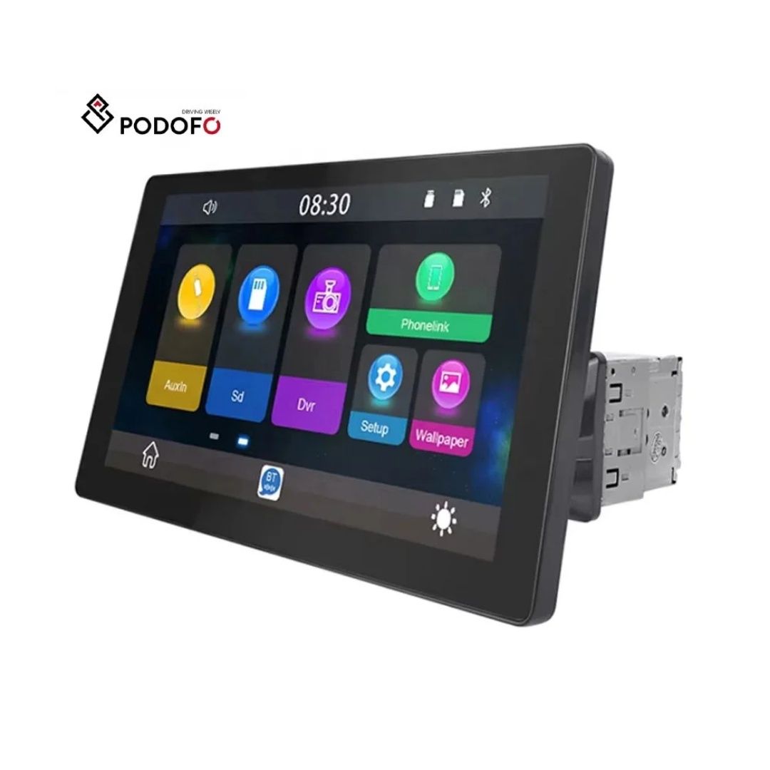 Rádio 1din com ecrã removível 9 polegadas Bluetooth FM USB Carplay