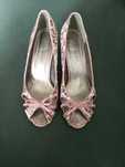Letnie buty floral, kwieciste, pudrowy róż 40 CCC