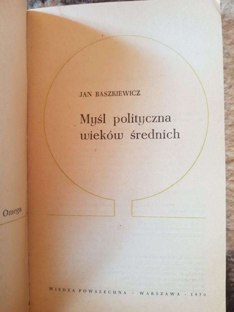 Jan Baszkiewicz Myśl polityczna wieków średnich WP 1970