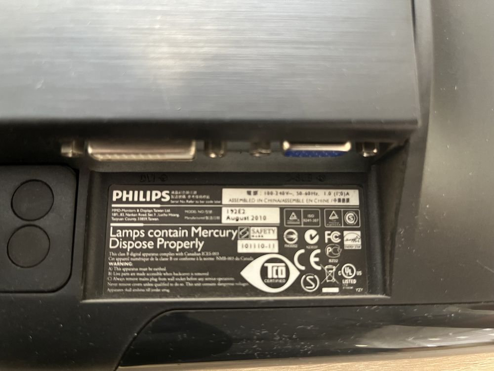 Monitor Philips 192E2. 19”