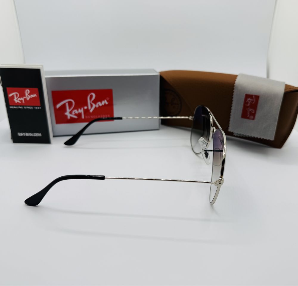 Солнцезащитные очки Ray Ban Aviator 3025 Silver-mBlue Grade 58 стекло