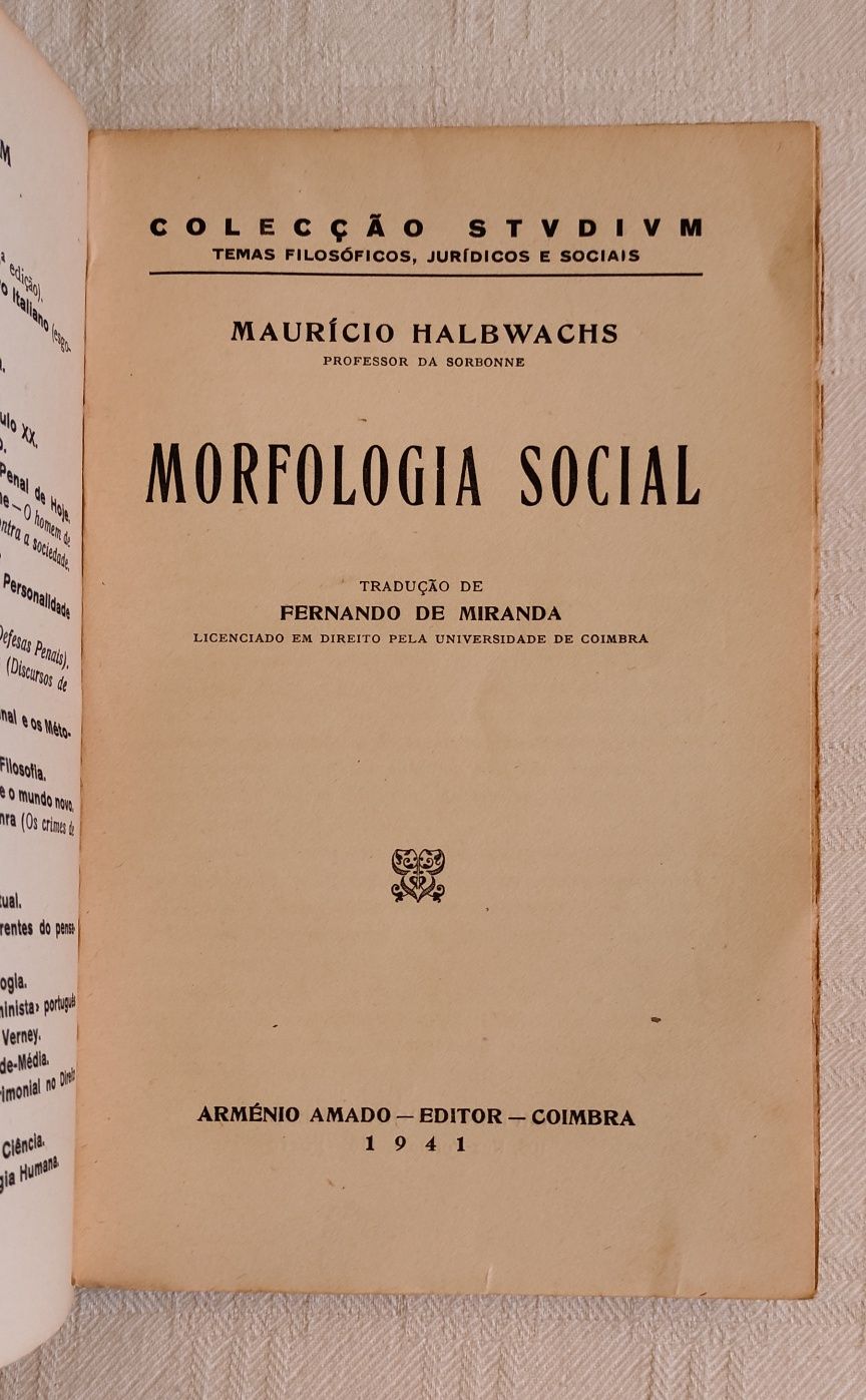 Morfologia Social , Maurício Halbwachs