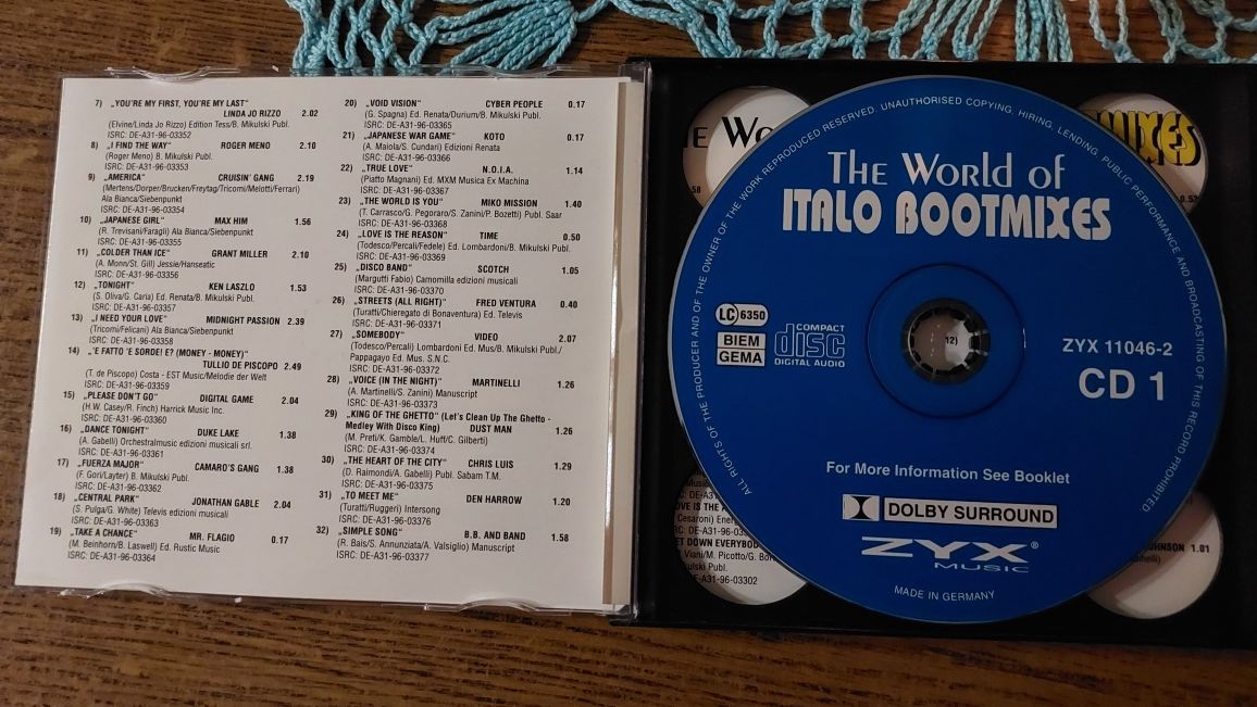 Płyta CD - ITALO BOOTMIXES - 2 płyty - ZYX MUSIC 1996 rok