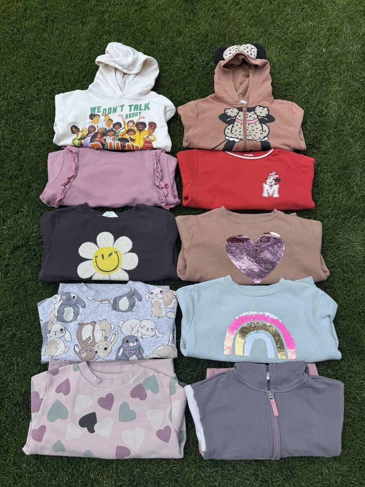 10 bluz dziewczęcych H&M 122/128