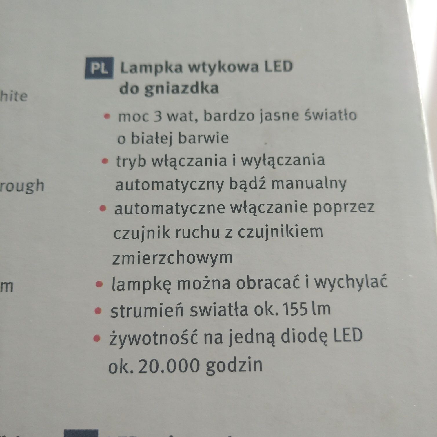 Lampka nocna do kontaktu LED