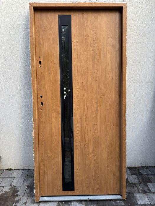 Drzwi stalowe zewnętrzne 90cm prawe