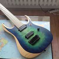 Ibanez RGDIX7 Surreal Blue Burst Poplar RGD Iron Label