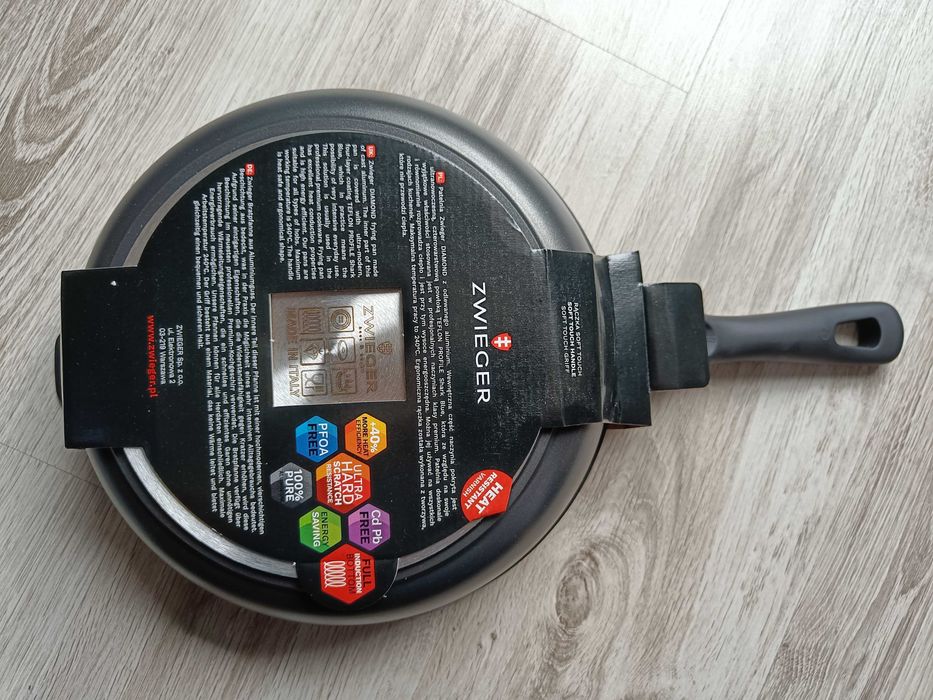 NOWA Patelnia Zwieger Diamond 28 cm Głęboka Made in Italy