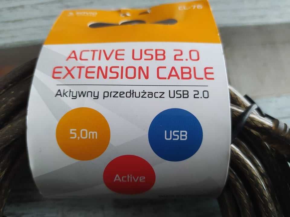 Aktywny przedłużacz USB 2.0 5 metrów