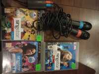 PS3 mikrofony plus 3 gry Singstar PlayStation 3